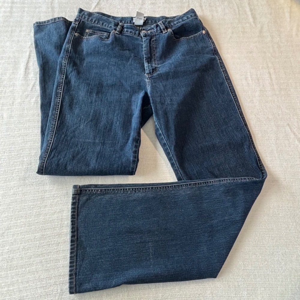 Calvin Klein Jeans Womens 8 Dark Wash Bootcut Stretch Denim Blue RN 36009